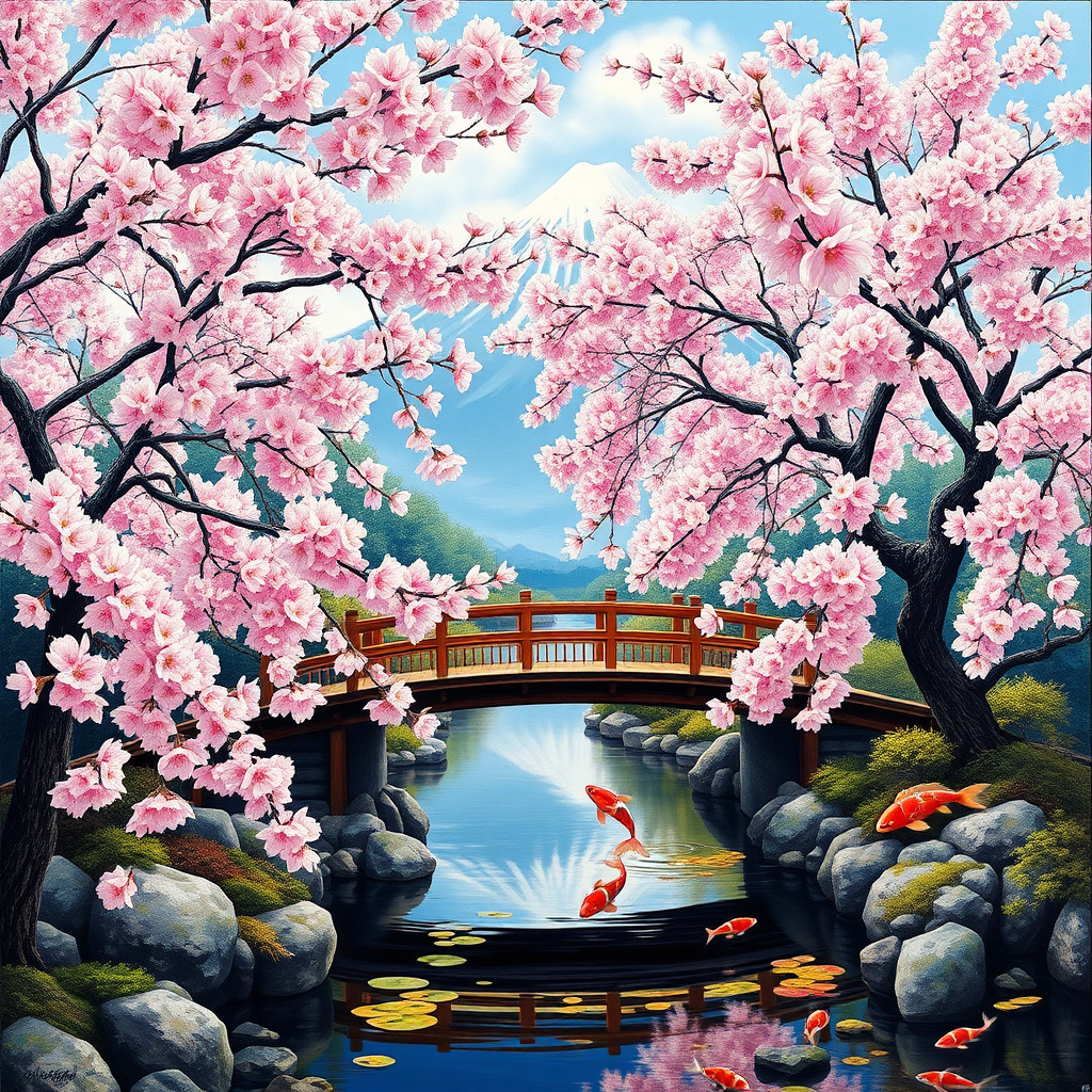Duvarda Sanat Rustik Japon Kiraz Çiçeği Bahçesi (Sakura) Kendinden Yapışkanlı Duvar Kağıdı No:664 No:1065