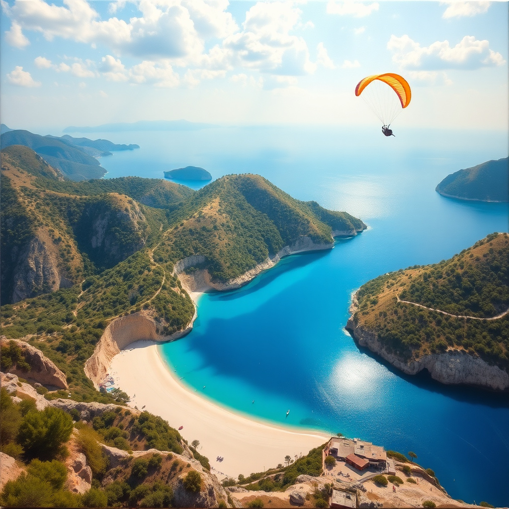 Duvarda Sanat Klasik Fethiye Ölüdeniz Mavi Koy Kendinden Yapışkanlı Duvar Kağıdı