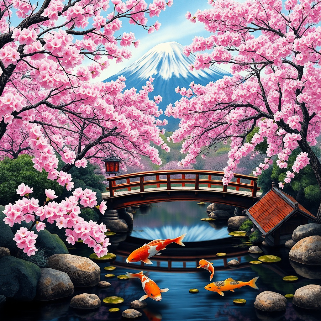 Duvarda Sanat Minimalist Japon Kiraz Çiçeği Bahçesi (Sakura) Kendinden Yapışkanlı Duvar Kağıdı No:1173