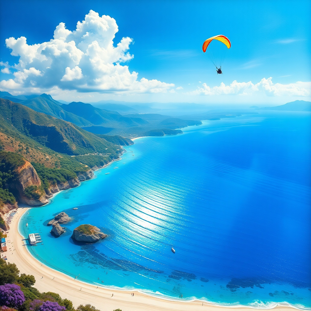 Duvarda Sanat Estetik Fethiye Ölüdeniz Mavi Koy Kendinden Yapışkanlı Duvar Kağıdı No:581