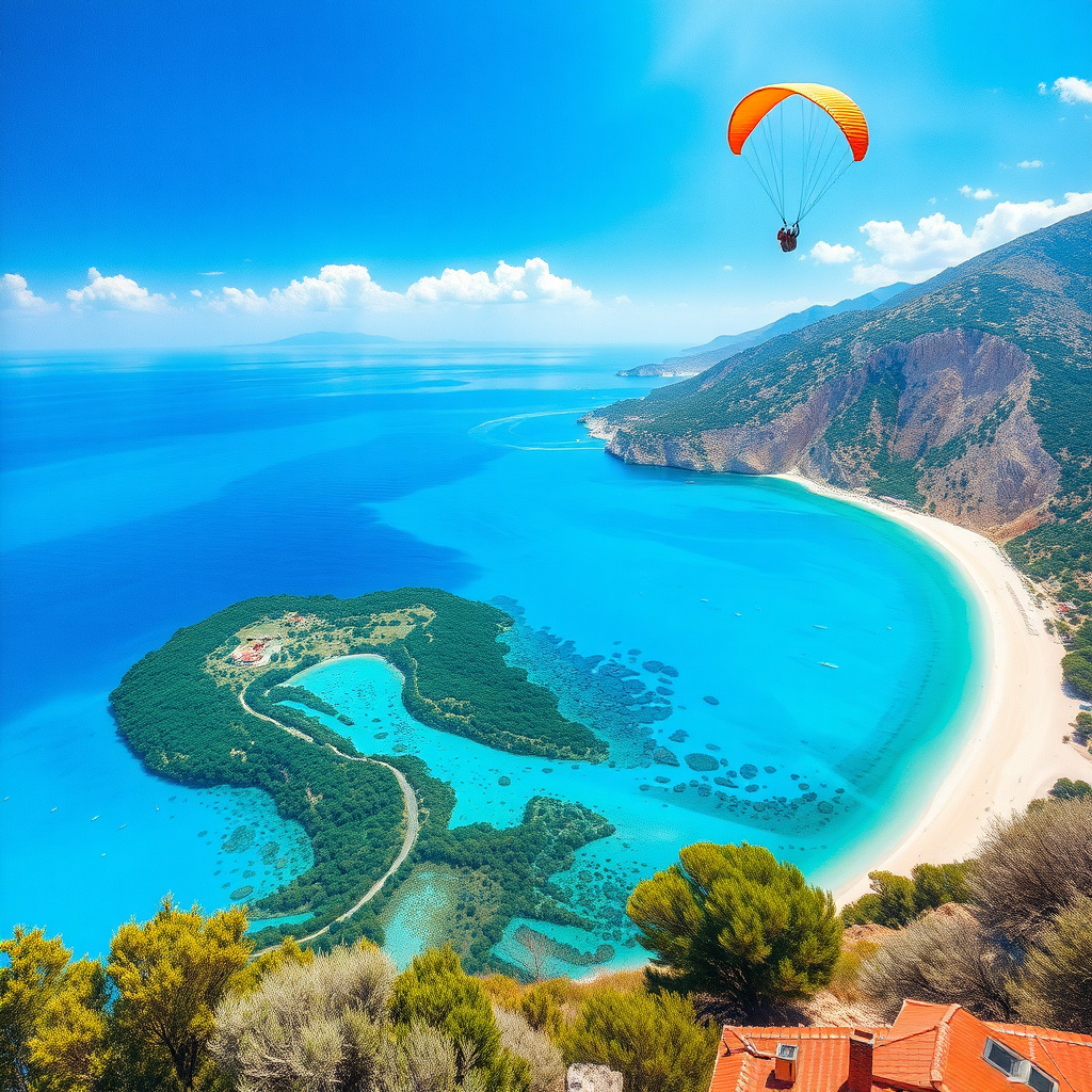 Duvarda Sanat Premium Fethiye Ölüdeniz Mavi Koy Kendinden Yapışkanlı Duvar Kağıdı No:582