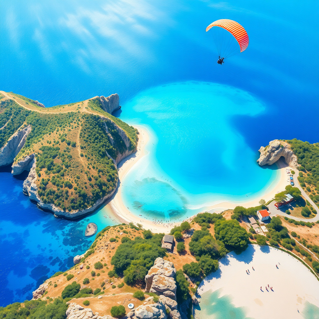 Duvarda Sanat Modern Fethiye Ölüdeniz Mavi Koy Kendinden Yapışkanlı Duvar Kağıdı No:742