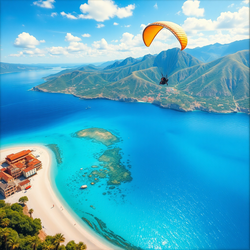 Duvarda Sanat Modern Fethiye Ölüdeniz Mavi Koy Kendinden Yapışkanlı Duvar Kağıdı No:783