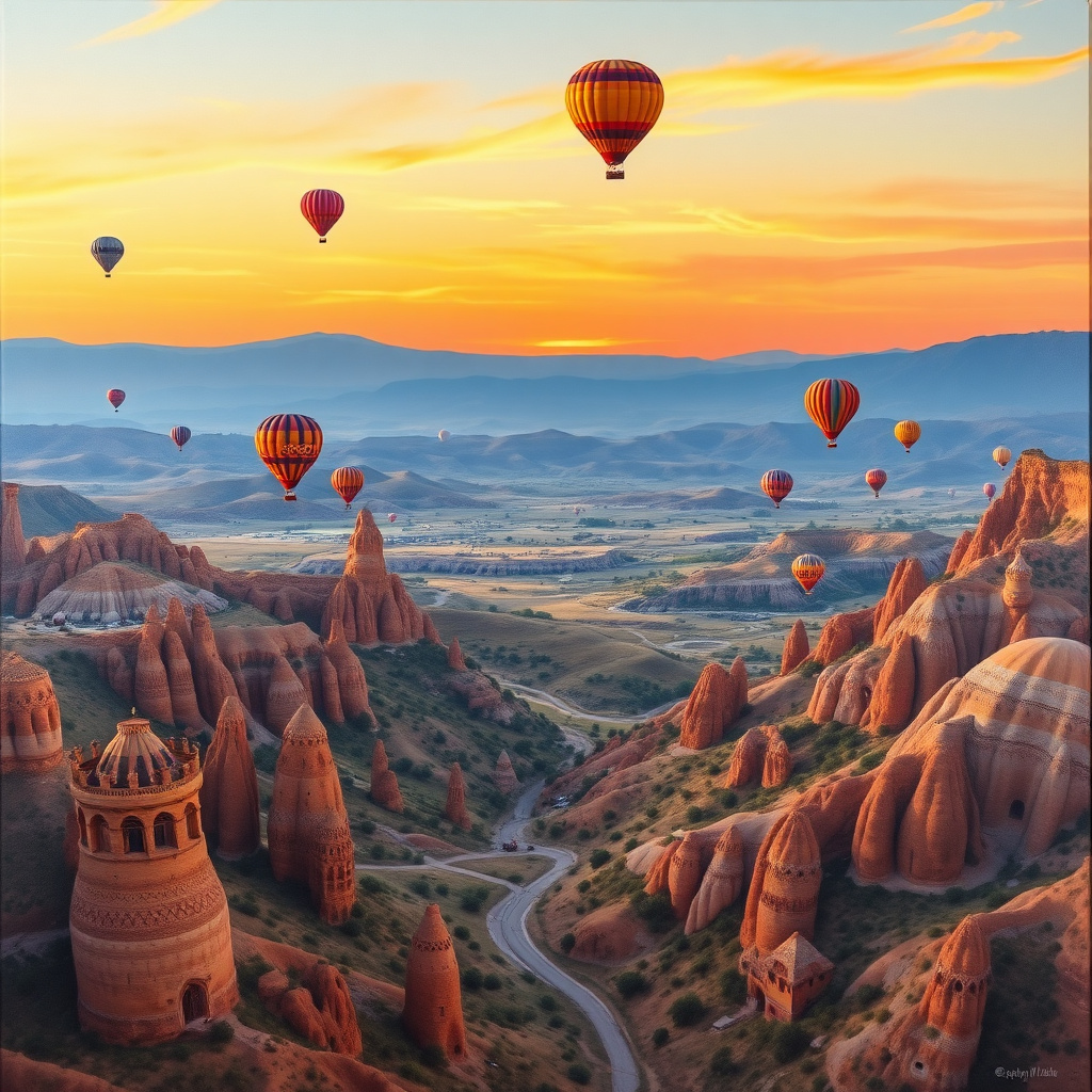 Duvarda Sanat Premium Kapadokya Balon Şenliği Kendinden Yapışkanlı Duvar Kağıdı No:453 No:798