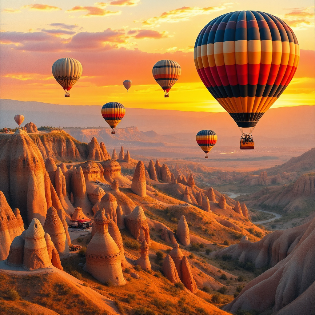 Duvarda Sanat Premium Kapadokya Balon Şenliği Kendinden Yapışkanlı Duvar Kağıdı No:790 No:804