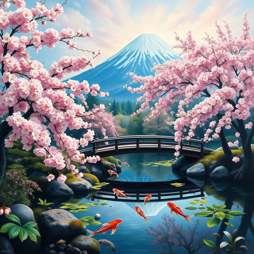 Duvarda Sanat Klasik Japon Kiraz Çiçeği Bahçesi (Sakura) Kendinden Yapışkanlı Duvar Kağıdı No:342 No:805