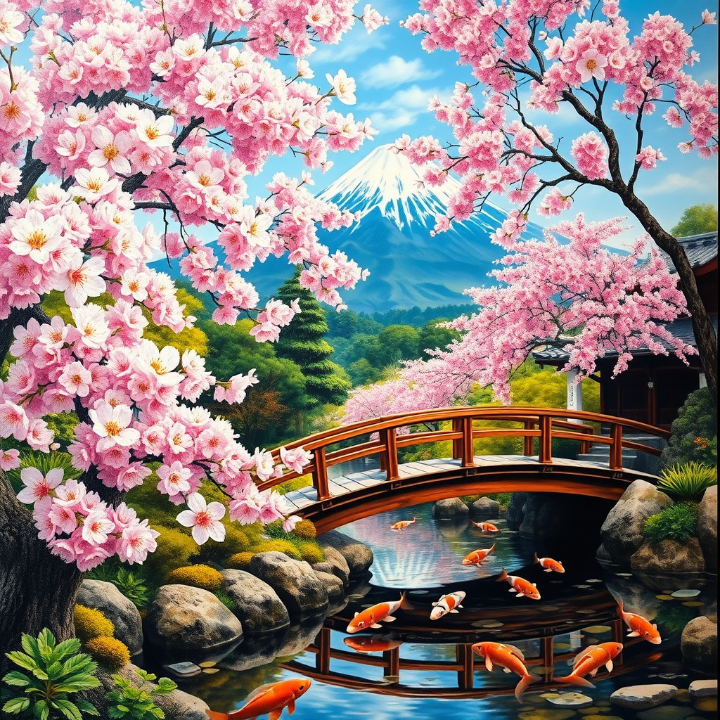 Duvarda Sanat Zarif Japon Kiraz Çiçeği Bahçesi (Sakura) Kendinden Yapışkanlı Duvar Kağıdı No:862