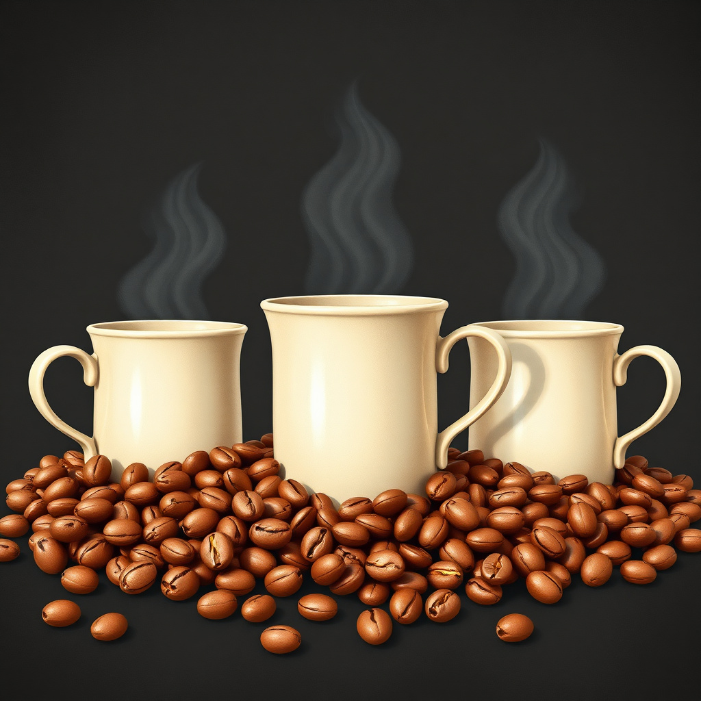 Duvarda Sanat Göz Alıcı Retro Kahve Çekirdekleri ve Espresso Kendinden Yapışkanlı Duvar Kağıdı No:886