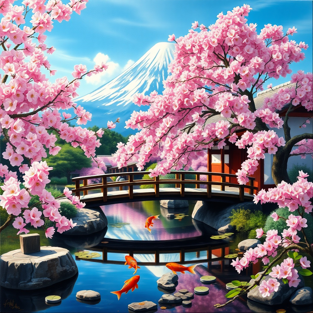 Duvarda Sanat Özgün Japon Kiraz Çiçeği Bahçesi (Sakura) Kendinden Yapışkanlı Duvar Kağıdı No:112 No:982