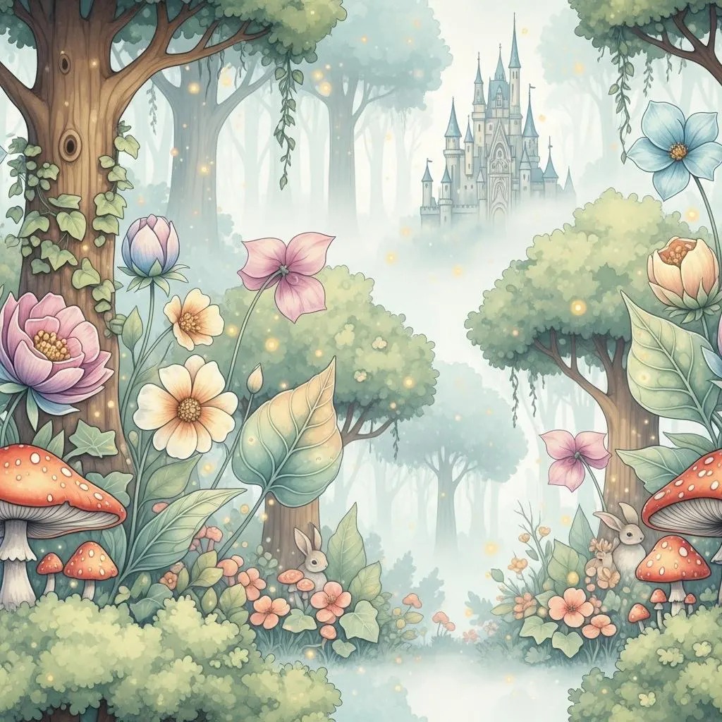 Çocuk Odası Masal Duvar Kağıdı – Kolay Uygulama Peel & Stick